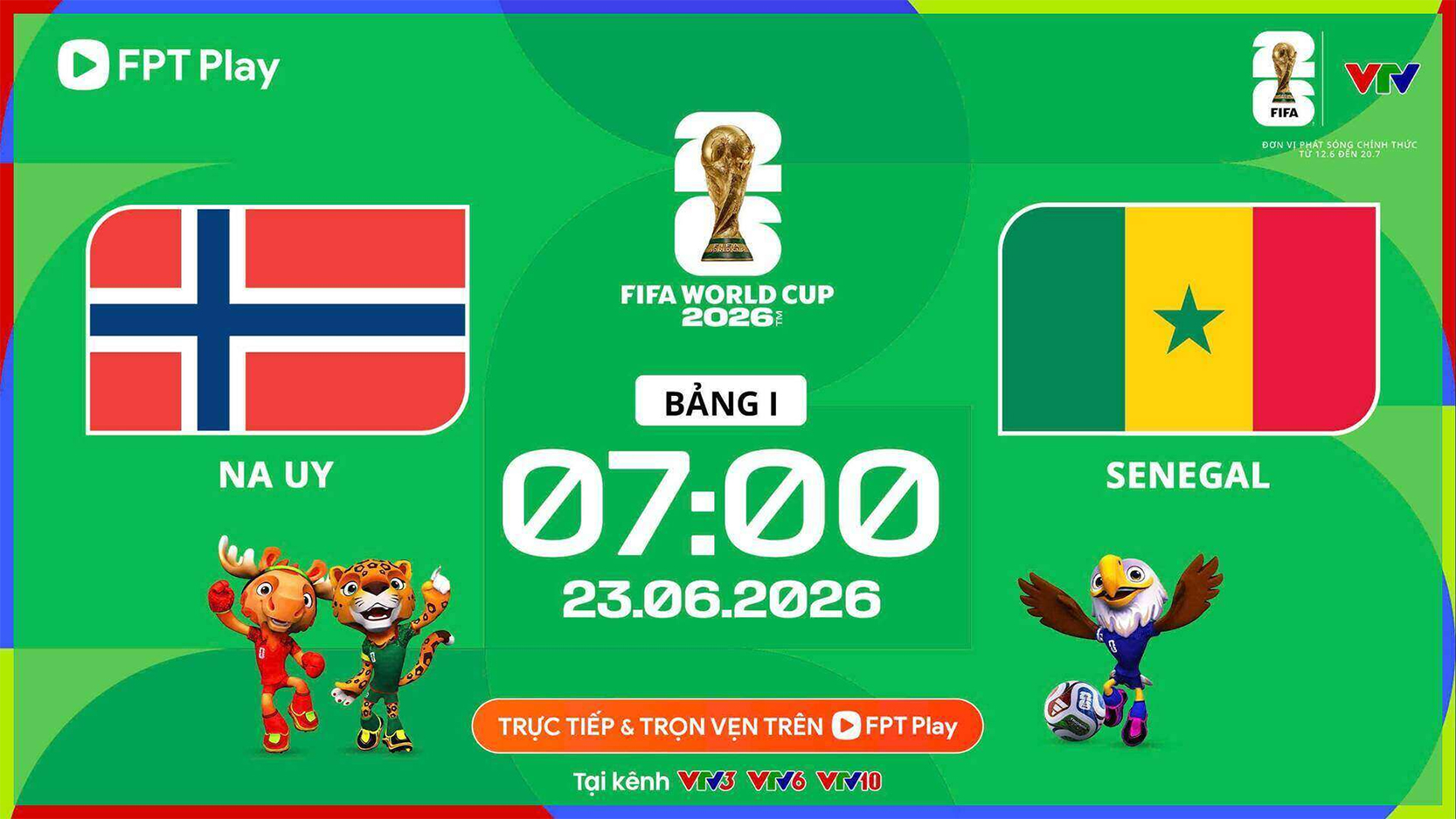 Link xem trực tiếp Na Uy và Senegal (bảng I World Cup 2026)